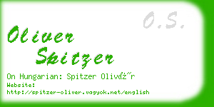 oliver spitzer business card